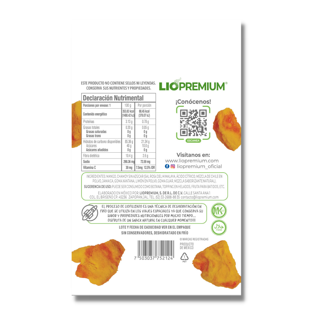 Mango Chamoy Liofilizado