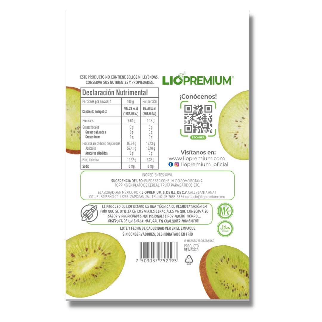 Kiwi liofilizado