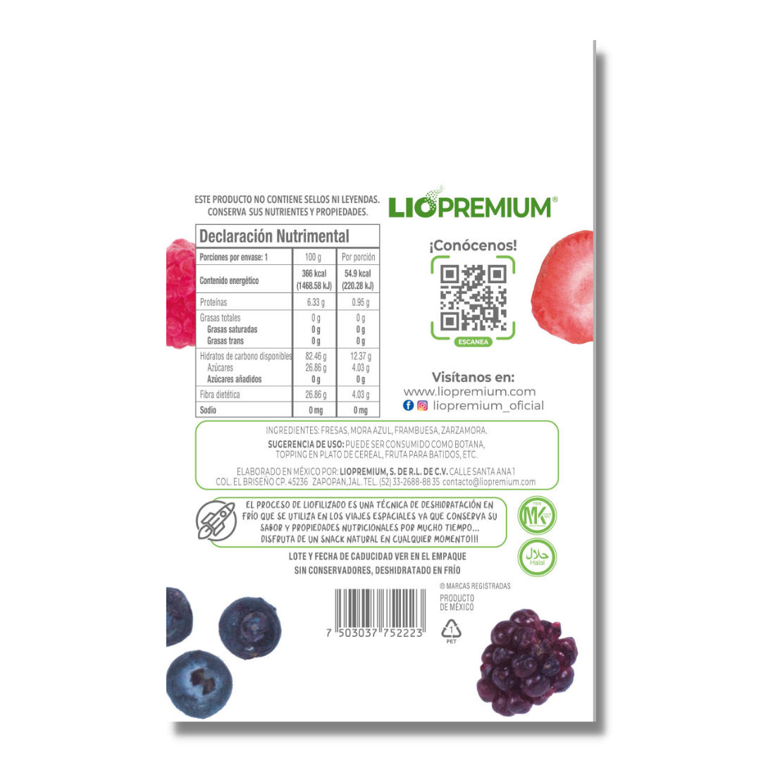 Mix berries liofilizados
