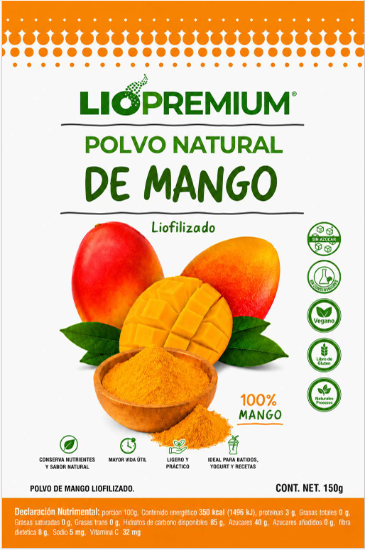 Mango liofilizado en Polvo(150g)